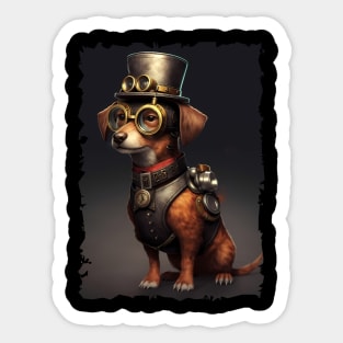 Steampunk Dog Sticker